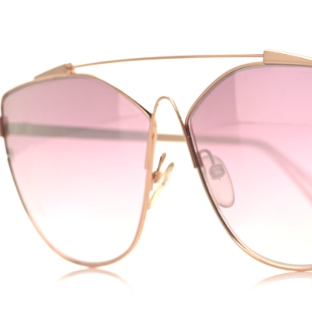 Gold Frame Pink Lens Sunglasses
